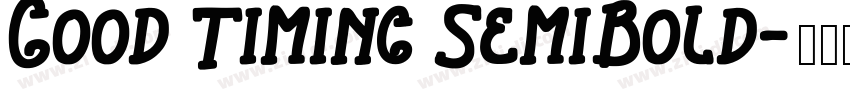Good Timing SemiBold字体转换